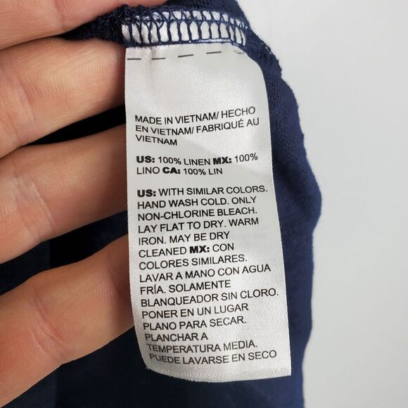 Chicos Linen Polo Womens S 0 Roll Tab Short Sleeves Preppy Lightweight Classic - Picture 5 of 8